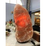 A very large piece of quartz converted in to a table lamp