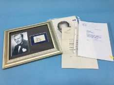 Autographs; Bing Crosby together with various letters etc.