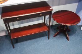 A Sutcliffe side table and an occasional table