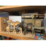 Various figures, camels, elephant etc.