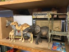 Various figures, camels, elephant etc.