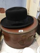 Homburg hat and case