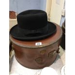 Homburg hat and case