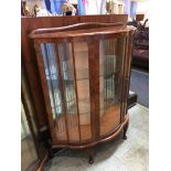 Walnut china cabinet