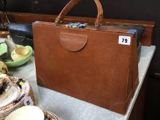 A leather vanity case