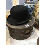 Bowler hat and case