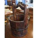 A wooden pail