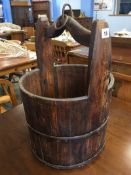 A wooden pail