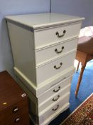 Pair of cream bedside drawers