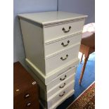 Pair of cream bedside drawers