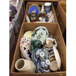 Two boxes assorted china including Royal Worcester
