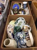 Two boxes assorted china including Royal Worcester