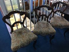 Set of three Victorian rosewood chairs