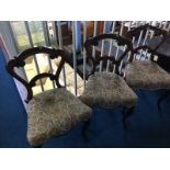 Set of three Victorian rosewood chairs