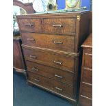 Oak chest of drawers