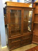 Old Charm oak display cabinet
