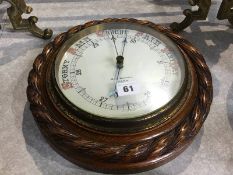 Oak rope twist barometer