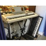 Two piano keyboards
