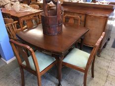 Walnut six piece dining room suite