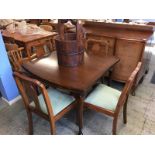 Walnut six piece dining room suite