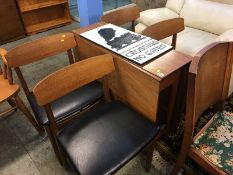 Teak table and four chairs