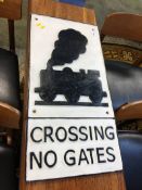 Cast crossing sign