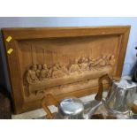 Carved relief portrait 'Last Supper'