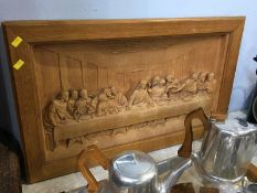 Carved relief portrait 'Last Supper'