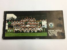 Signed Newcastle United Football Club 77/78 team sheet