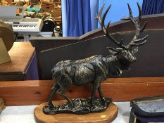 Cast figure of a stag