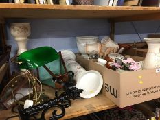 Box of assorted, various lamps etc.