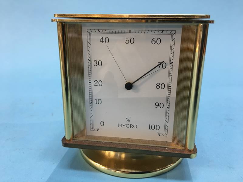 A Sewills of Liverpool, revolving square four glass clock, with clock, Hygo, thermometer and - Image 5 of 10