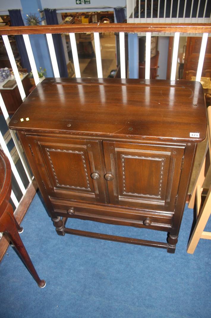 Ercol oak two door cabinet