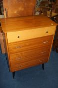 Teak chest of drawers and dressing chest