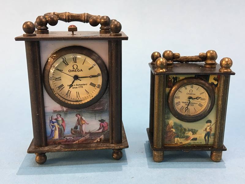 Two small carriage clocks