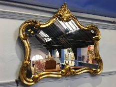 Modern gilt framed mirror, 82cm x 70cm
