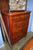 A Victorian mahogany straight front chest of drawers