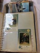 Two postcard albums and contents and various loose postcards