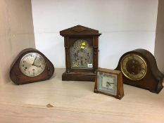 Four mantle clocks