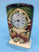 A Moorcroft 'Anna Lilly' clock