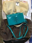 A Balenciaga handbag, a Loewe handbag and a purse