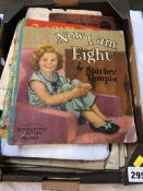 Collection of assorted, cruise related ephemera and three Shirley Temple books