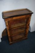 A Victorian walnut pier cabinet, 76cm wide