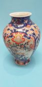 A large Japanese Imari vase, 31cm height