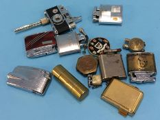 A collection of various lighters