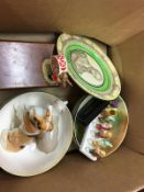 Assorted Royal Doulton, an Imperial Service medal etc.