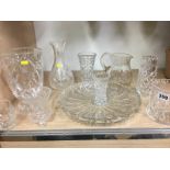 Assorted cut glass