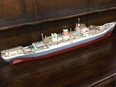 Scratch built model ship