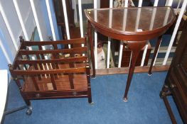 Reproduction Canterbury and a half moon table