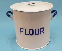 Enamelled flour bin